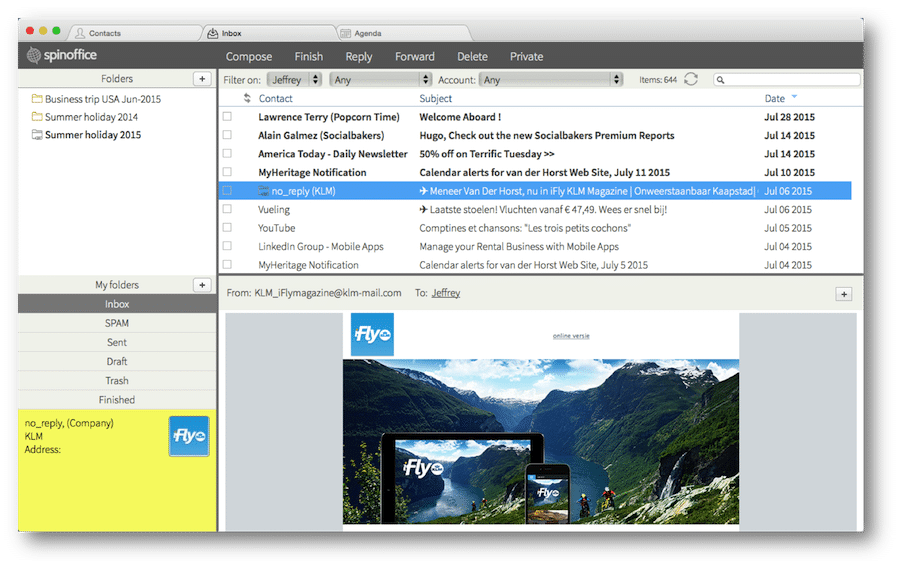 Inbox | SpinOffice CRM