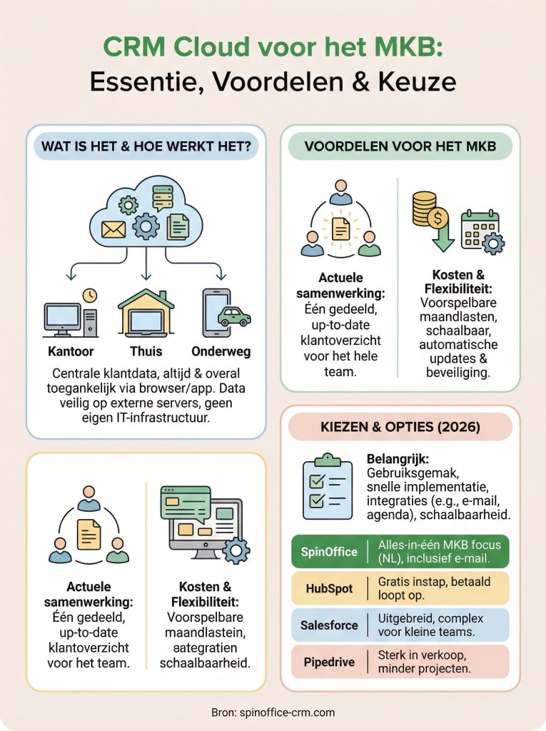 CRM cloud: wat het is, voordelen en beste opties voor mkb